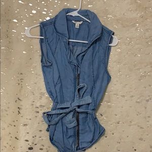 Blue jean vest